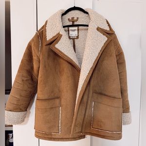 Abercrombie & Fitch Vegan Sherpa Lined Jacket